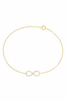 Diamond Infinity Charm Bracelet