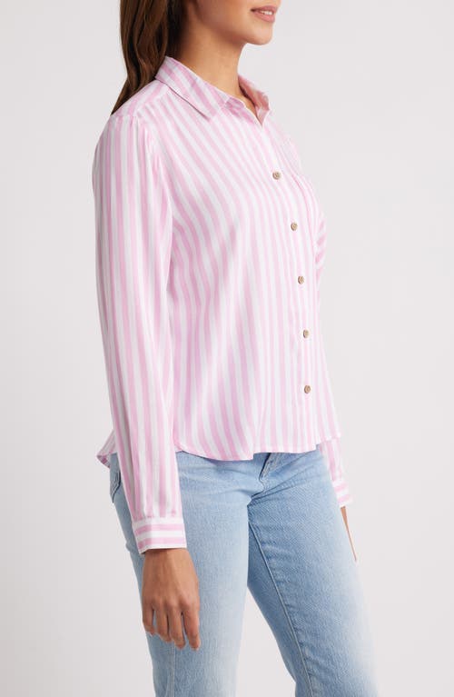 BEACHLUNCHLOUNGE BEACHLUNCHLOUNGE CANDACE STRIPE BUTTON-UP SHIRT