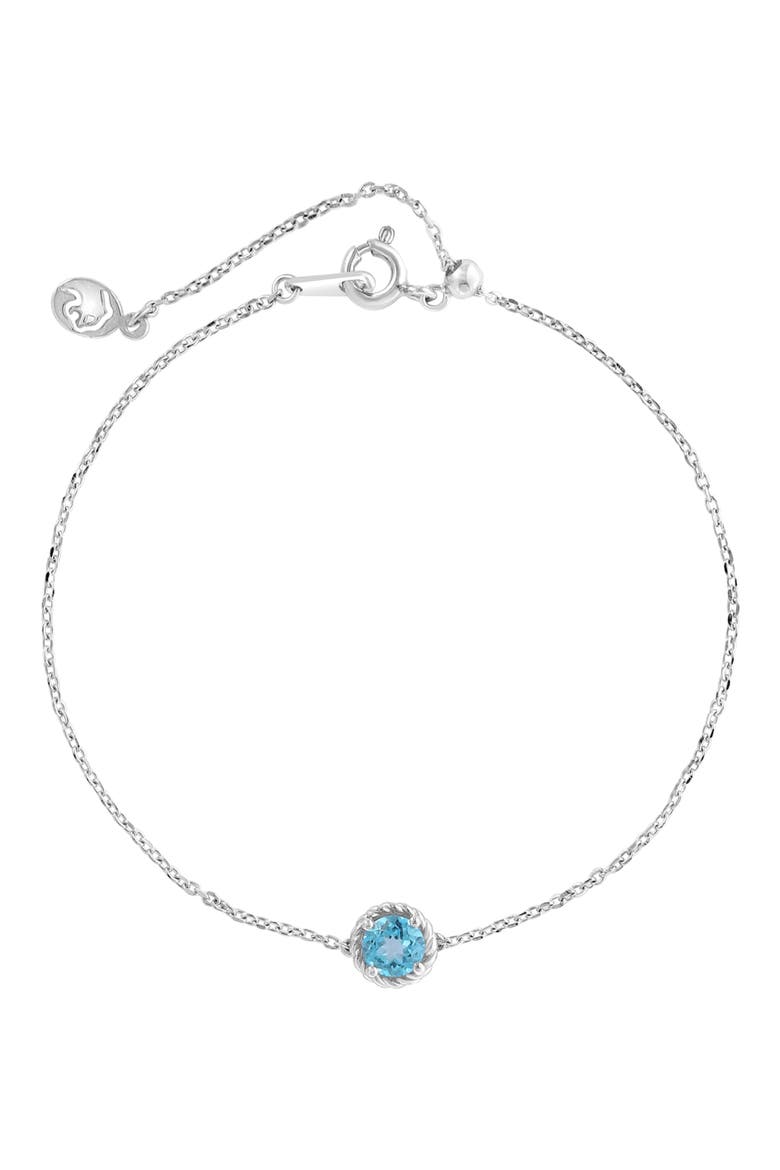 Sterling Silver Semiprecious Stone Bracelet, Main, color, BLUE