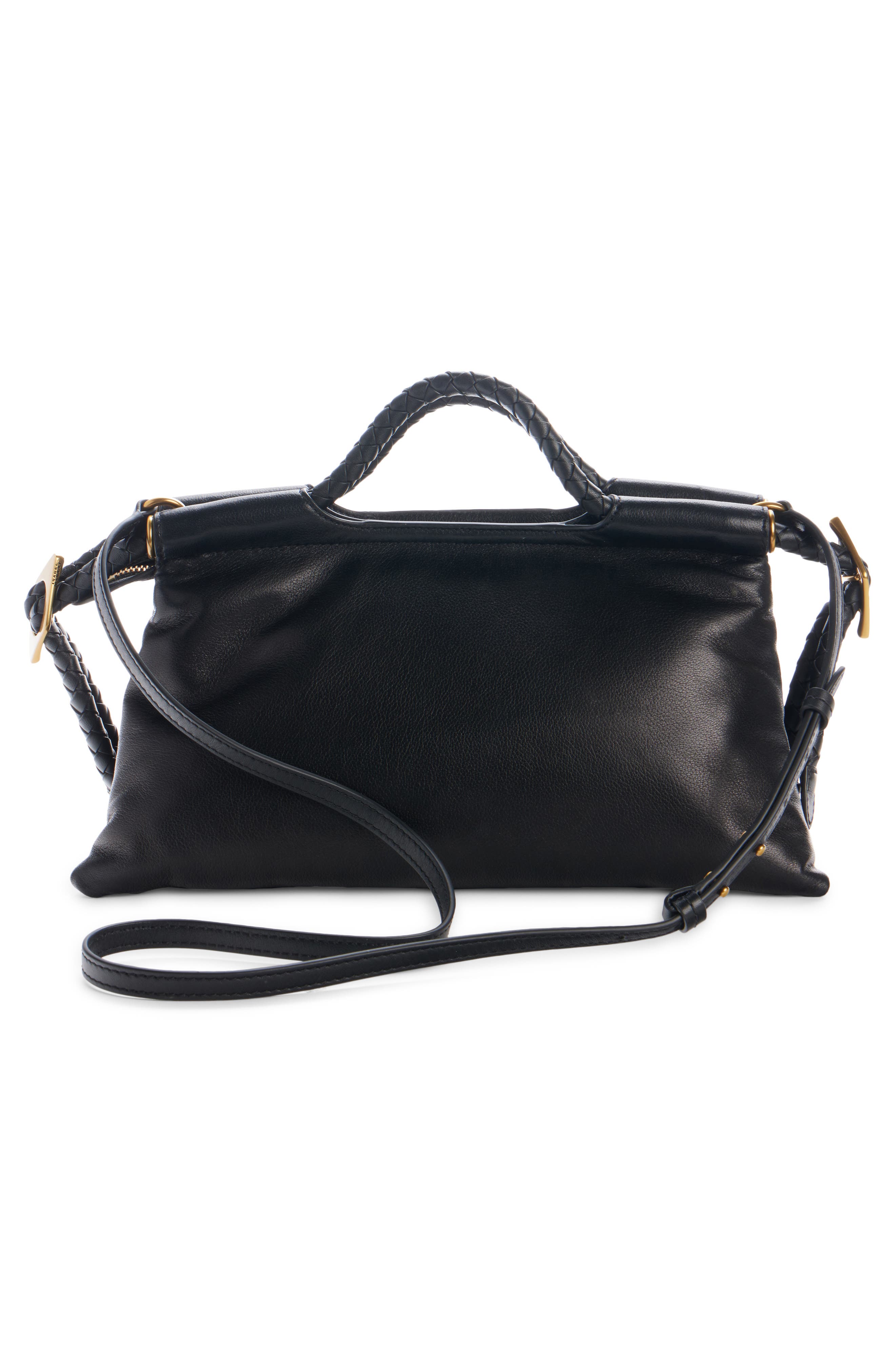 Pipa Leather Handbag, Alternate, color, BLACK 01BK