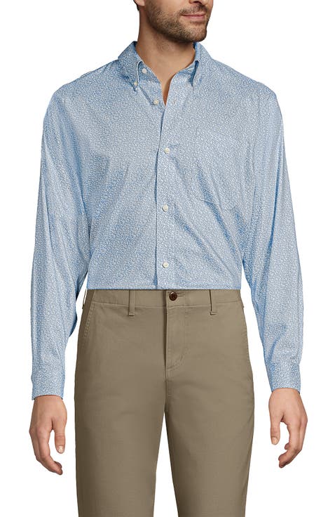No Iron Supima Cotton Pinpoint Buttondown Collar Dress Shirt