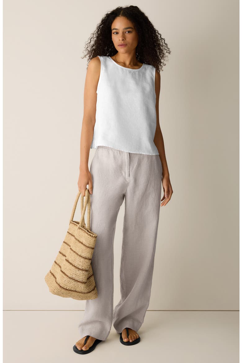 Organic Linen Shell, Alternate, color, WHITE