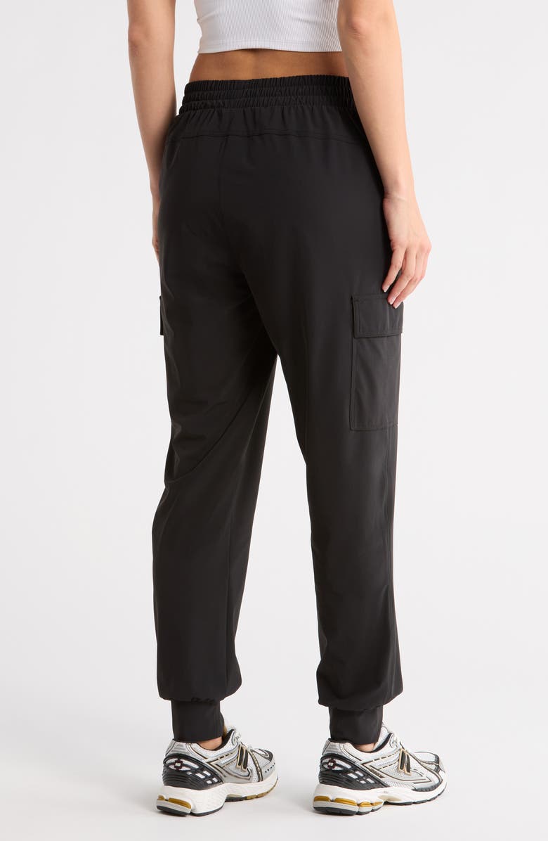 90 DEGREE BY REFLEX Warp Power Move Cargo Joggers, Alternate, color, Black