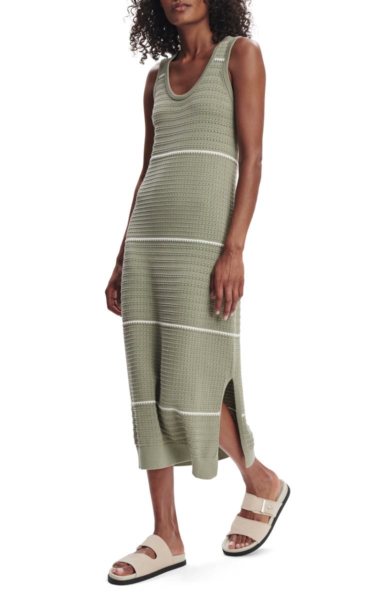 Varley Scott Stripe Sleeveless Sweater Dress, Alternate, color, Seagrass