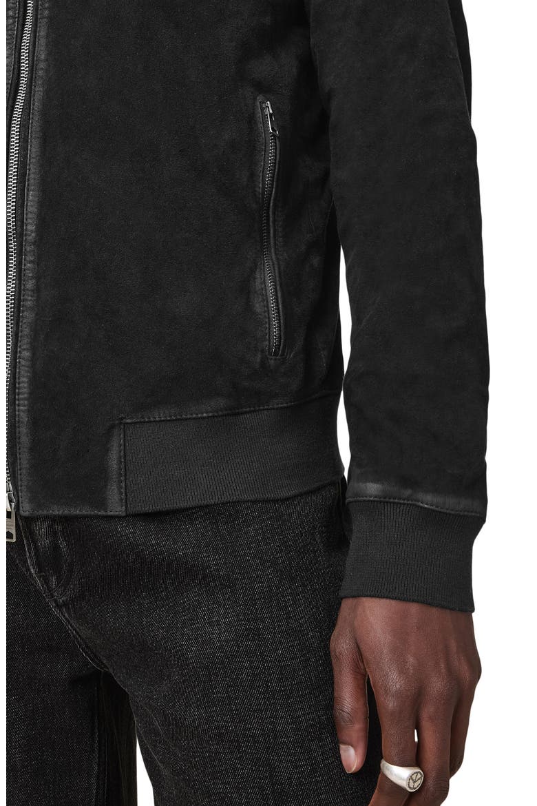 Kemble Suede Bomber Jacket, Alternate, color, BLACK