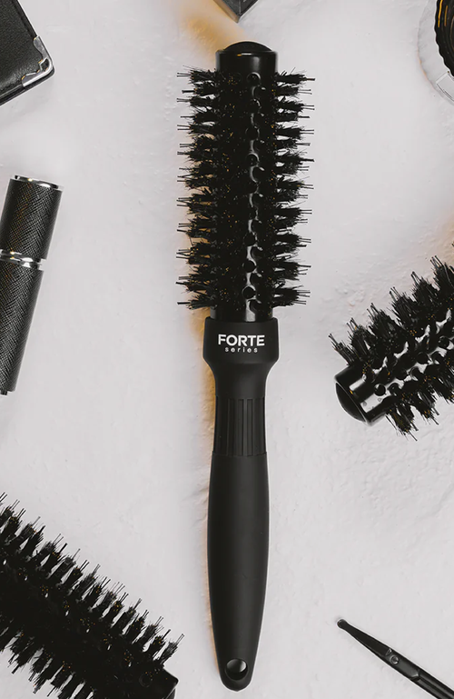 Forte Series Boar Bristle Round Brush In Black