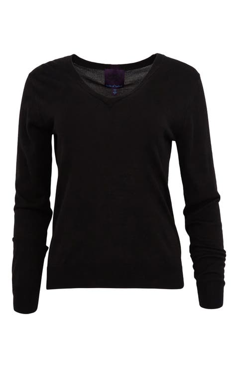 Sasha Cashmere Blend V-neck Sweater