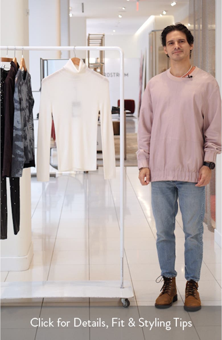 Wool Rib Turtleneck Top, sales video thumbnail