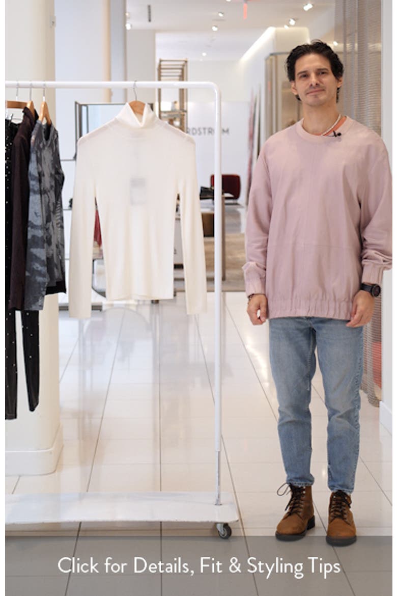 Wool Rib Turtleneck Top video