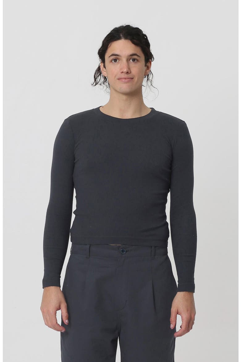 Rib Long Sleeve, Alternate, color, Slate