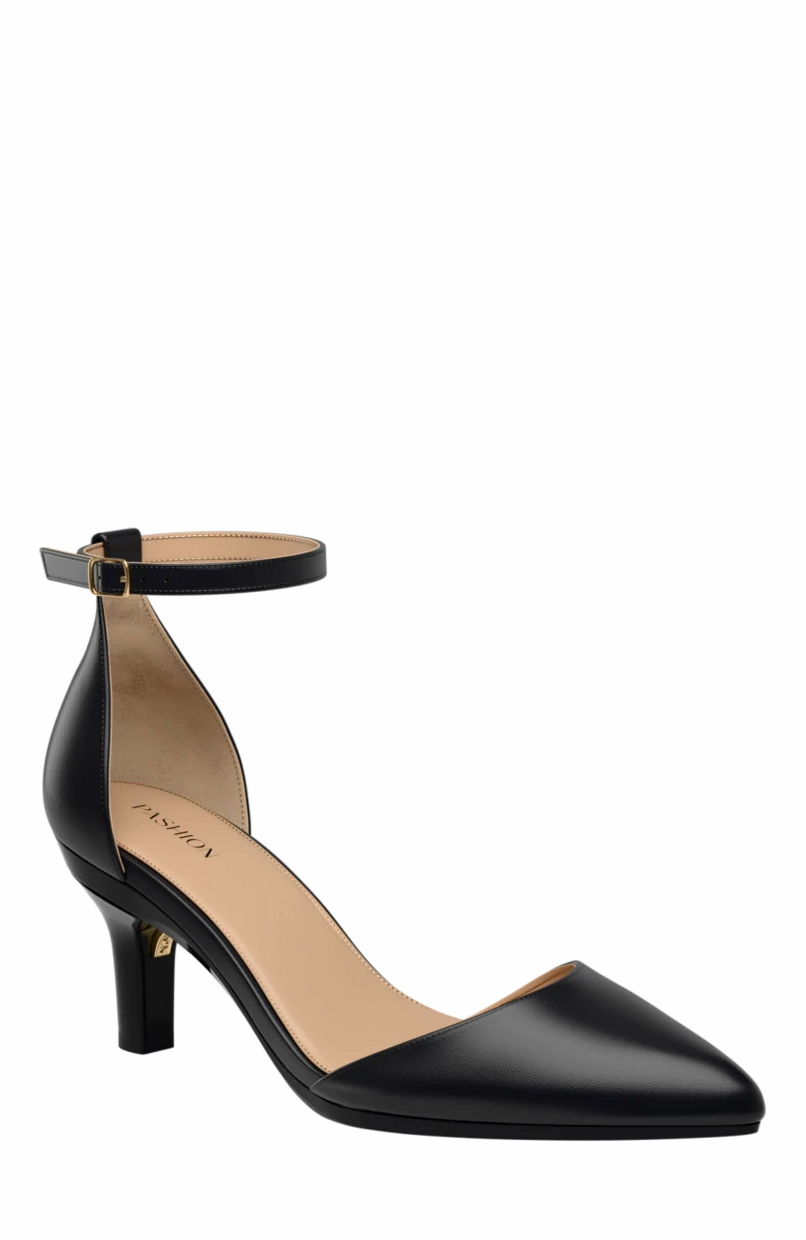 Pashion Footwear The D'Orsay 3" Stiletto Heel, Main, color, Coal Leather