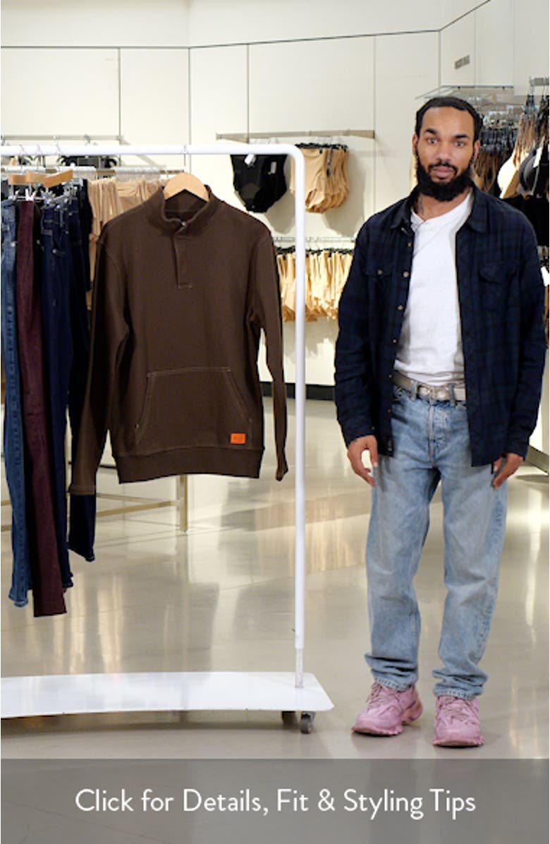 Chainmail Half Zip Cotton Pullover, sales video thumbnail