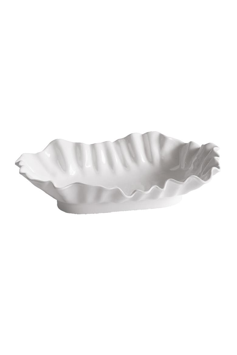 Vida Bloom Large Rectangular Bowl, Main, color, White