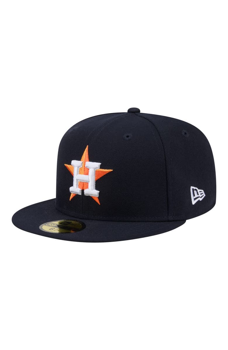 New Era Men's New Era  Navy Houston Astros Hidden Hit 59FIFTY Fitted Hat, Alternate, color, Navy