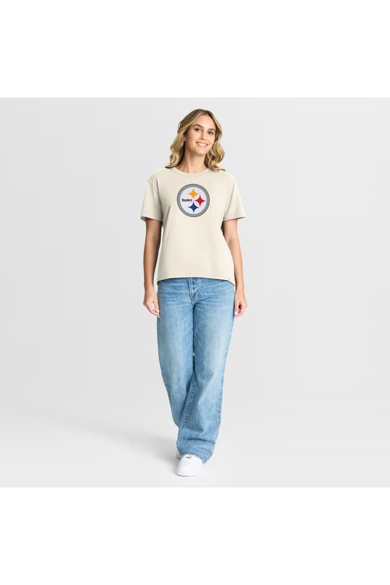 Women's Fanatics Cream Pittsburgh Steelers Dove Legacy T-Shirt, Alternate, color, Cream