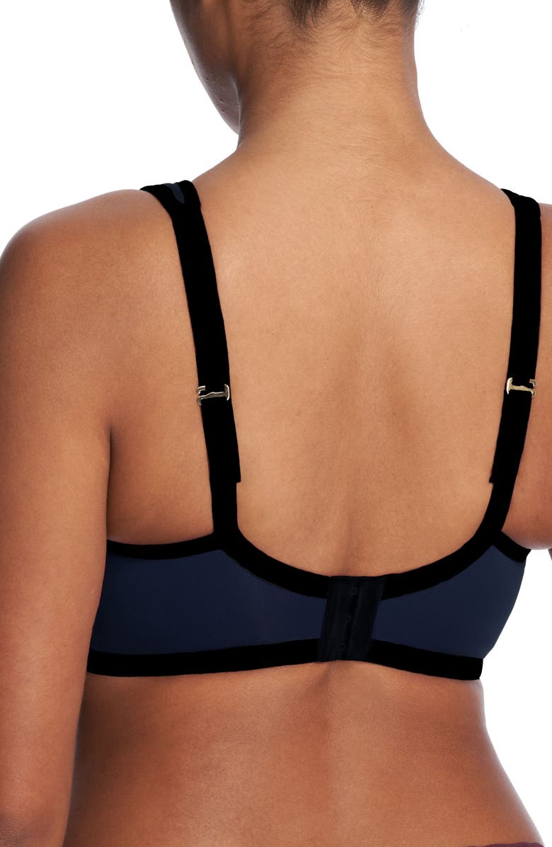 Natori Yogi Convertible Sports Bra, Alternate, color, Midnight Navy/ Black
