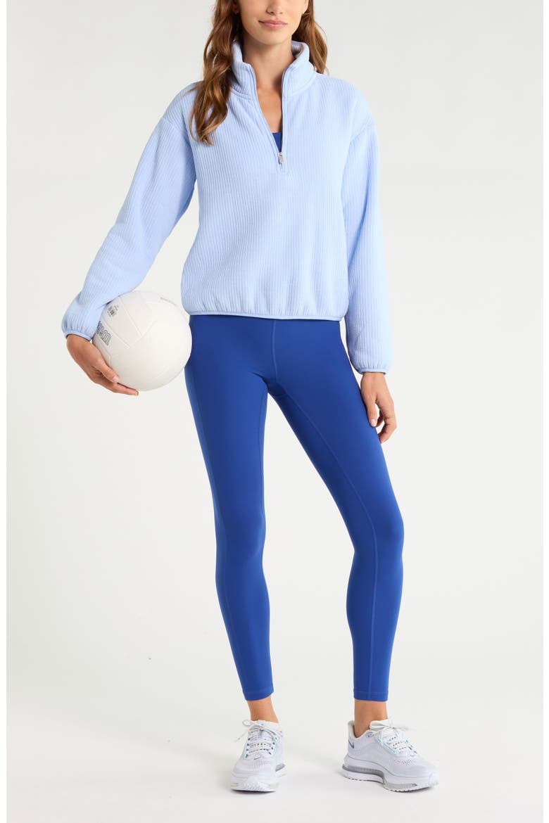 Textured Half Zip Pullover, Alternate, color, BLUE WINDSURFER