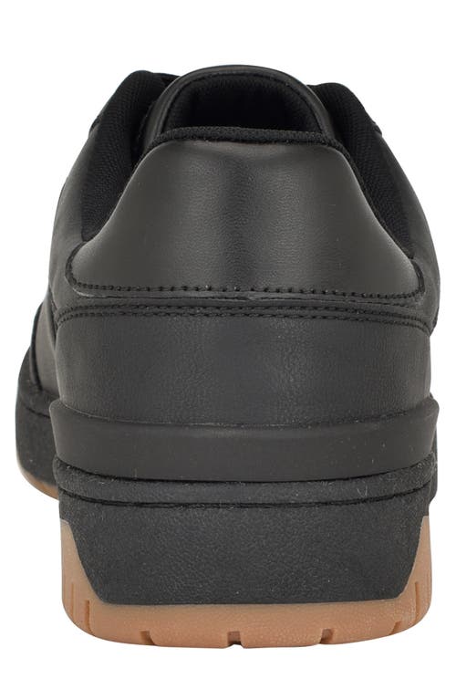 Guess Men's Nivi Lace Up Low Top Fashion Sneakers In Black/gum