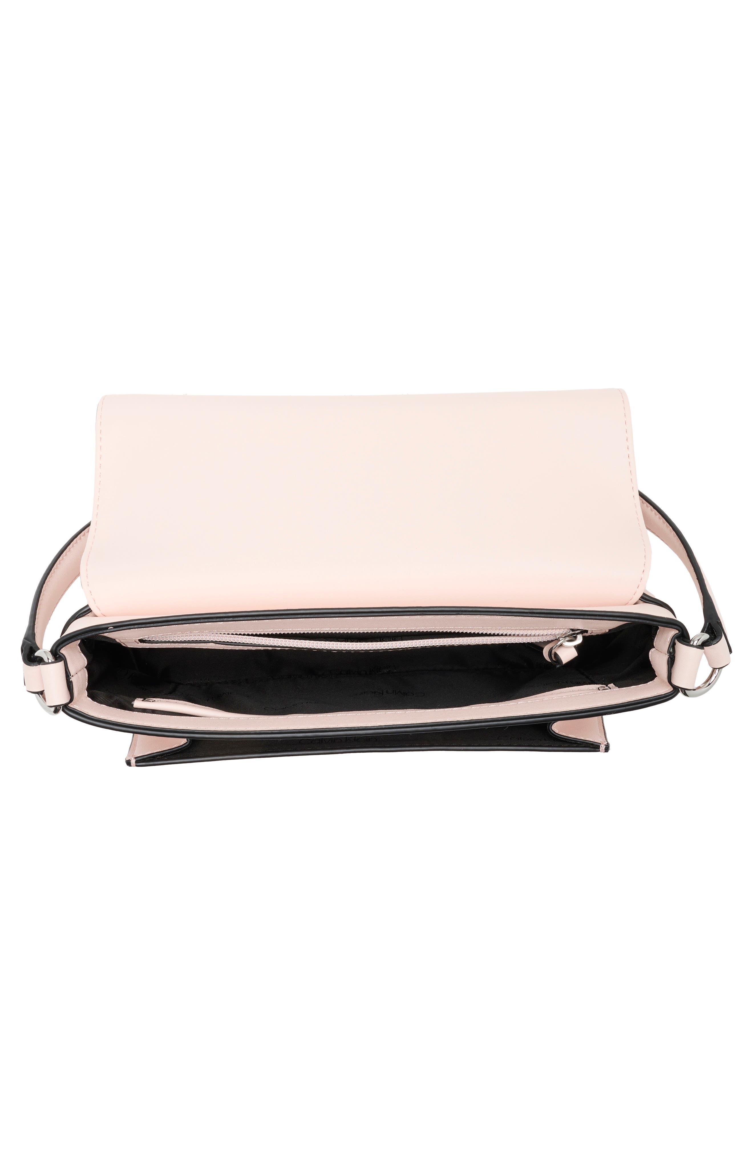 Calvin Klein Alia Croc Embossed Shoulder Bag, Alternate, color, Parfait