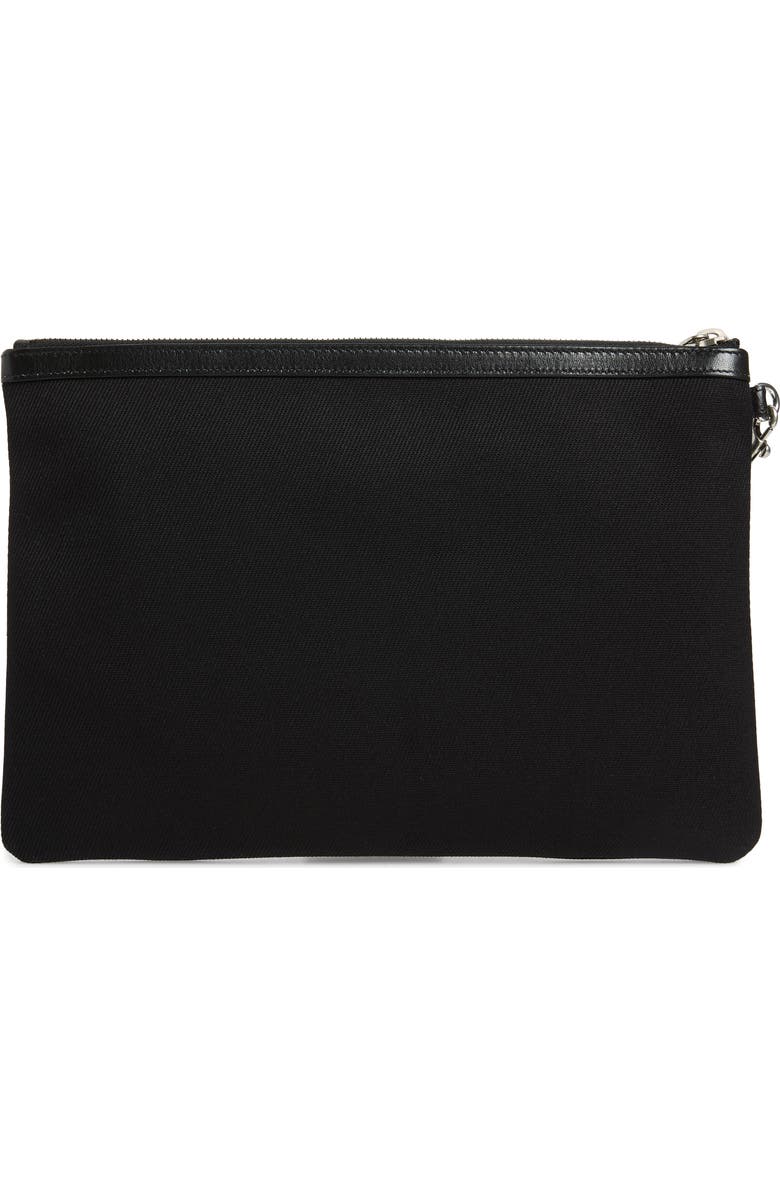 Saint Laurent Rive Gauche Canvas Pouch, Alternate, color,