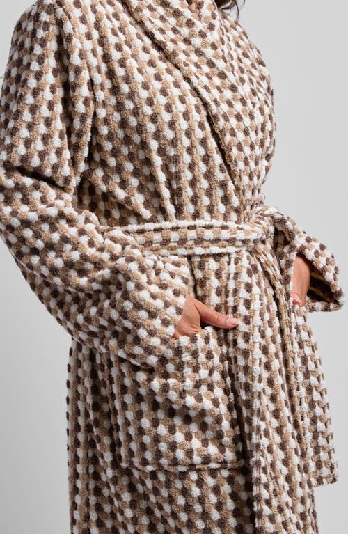 Parachute Mosaic Organic Cotton Robe In Ash And Toast