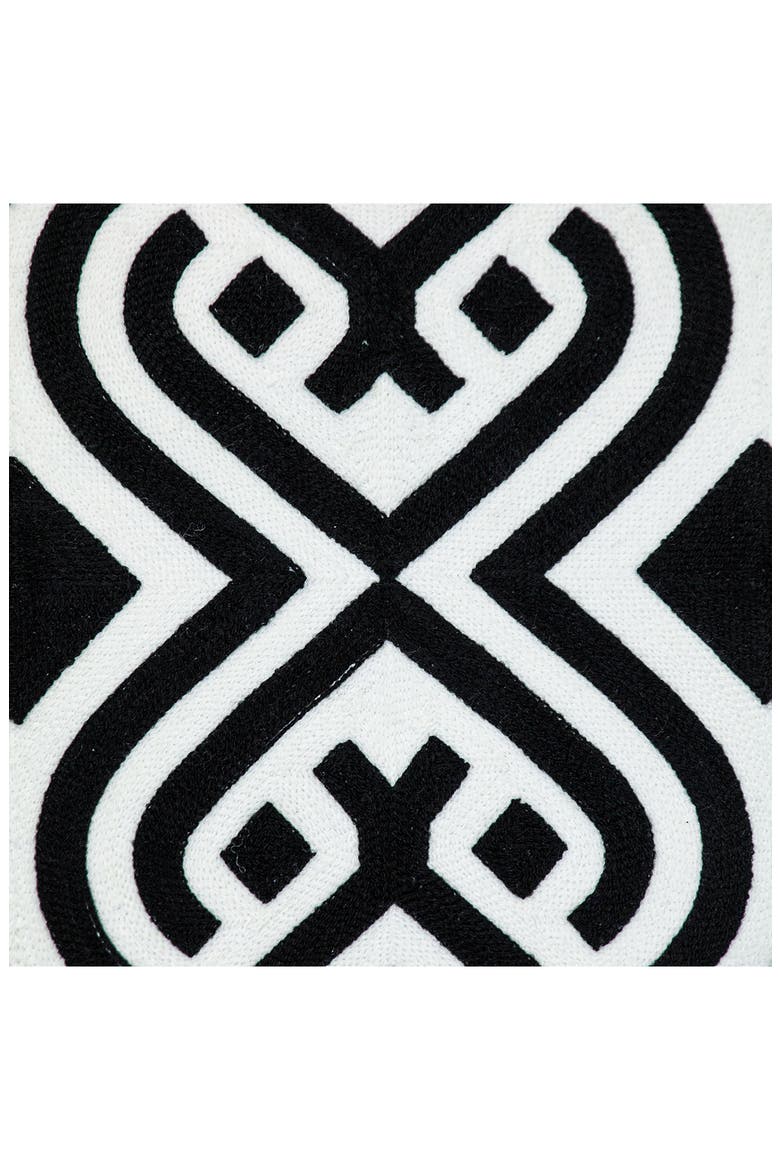 Vega Throw Pillow, Alternate, color, BLACK