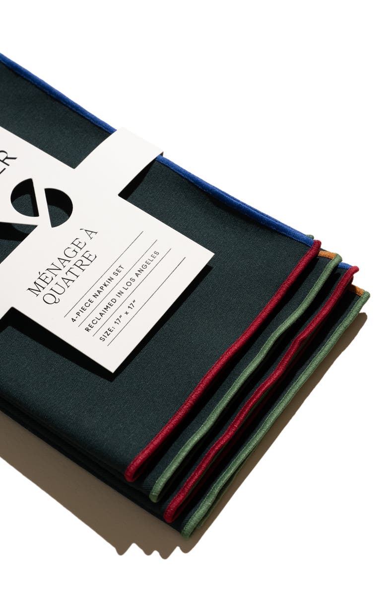 ATELIER SAUCIER Varsity Set of 4 Napkins, Alternate, color,