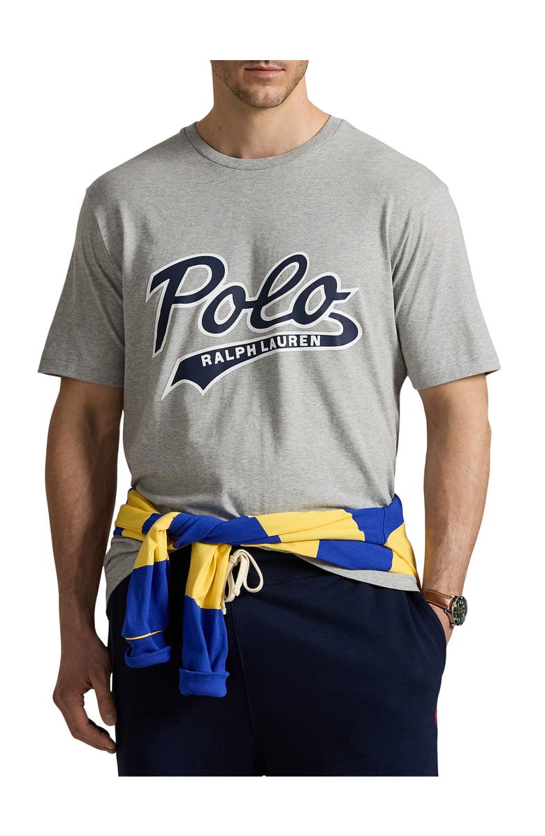 Polo Ralph Lauren Big & Tall Jersey Graphic T-Shirt, Main, color, Andover Heather
