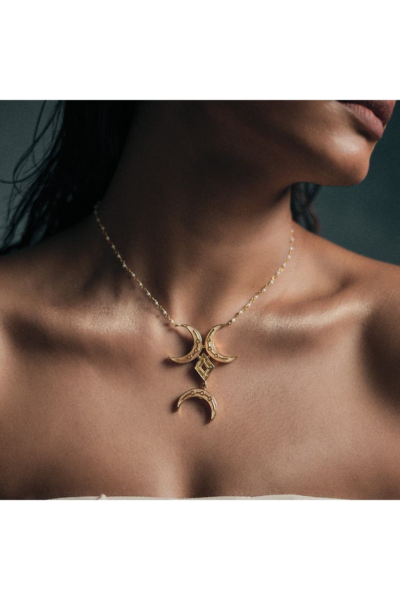NOOR NECKLACE, Alternate, color, Gold Plated
