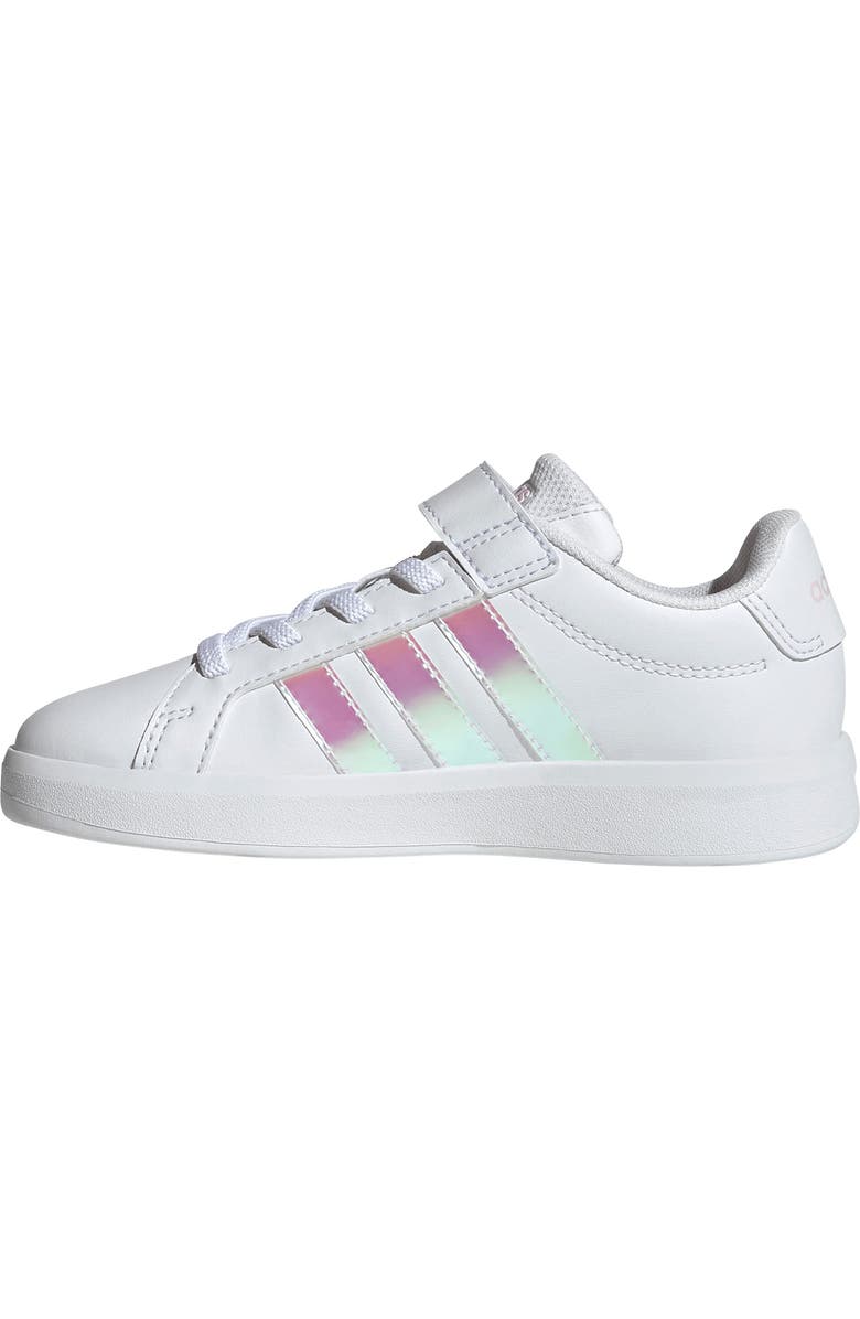 adidas Kids' Grand Court 3-0 Sneaker, Alternate, color, Footwear White/ Iridescent