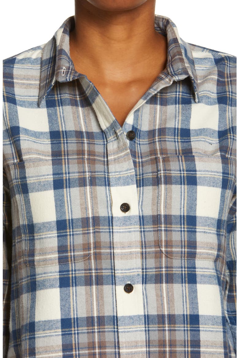 Scotch Plaid Women's Flannel Tunic, Alternate, color, INDIGO TARTAN