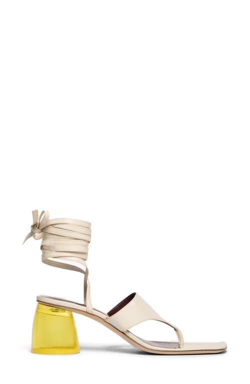 Staud Adora Lucite® Sandal In Cream Goldie