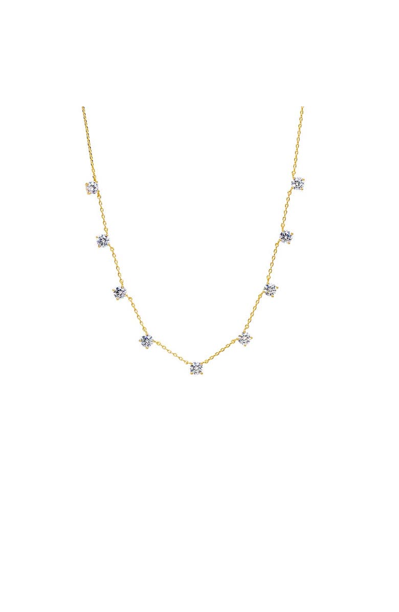 BY ADINA EDEN Scattered Multi CZ Solitaire Necklace, Main, color, Gold