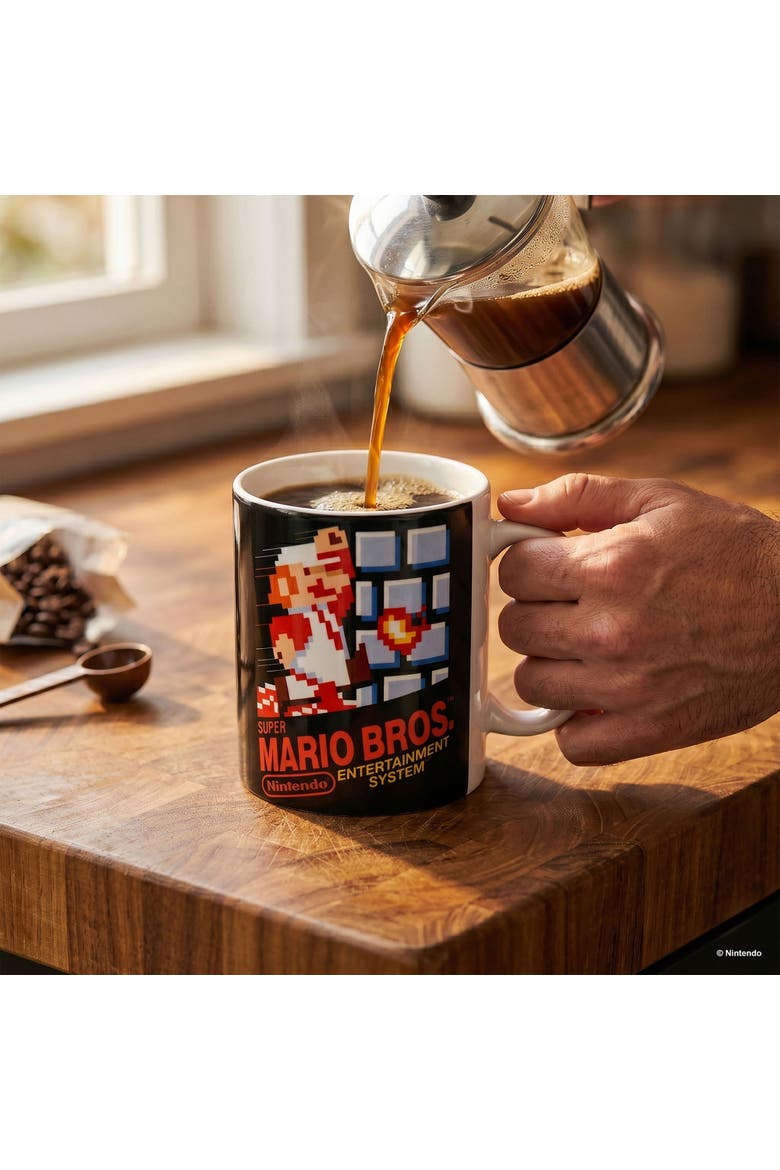 11 oz Super Mario Bros NES Cover Ceramic Mug, Alternate, color, Multicolored