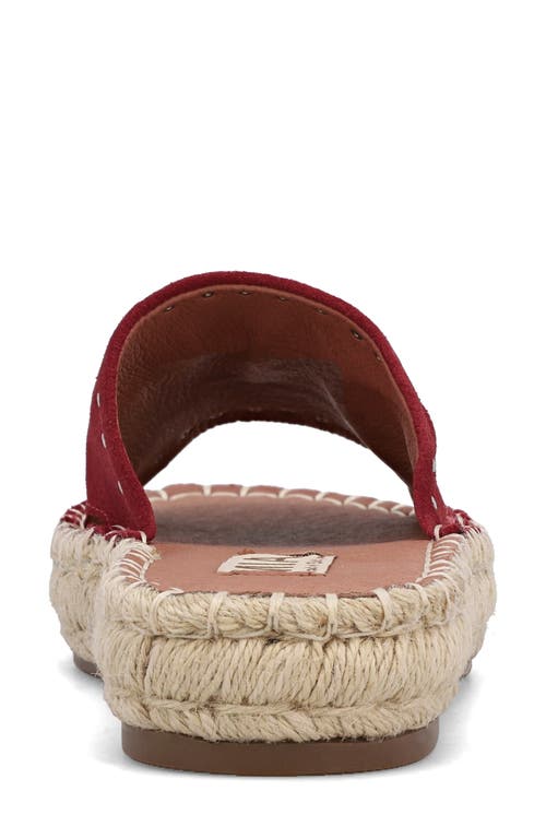 Mia Dahya Espadrille Platform Slide Sandal In Red