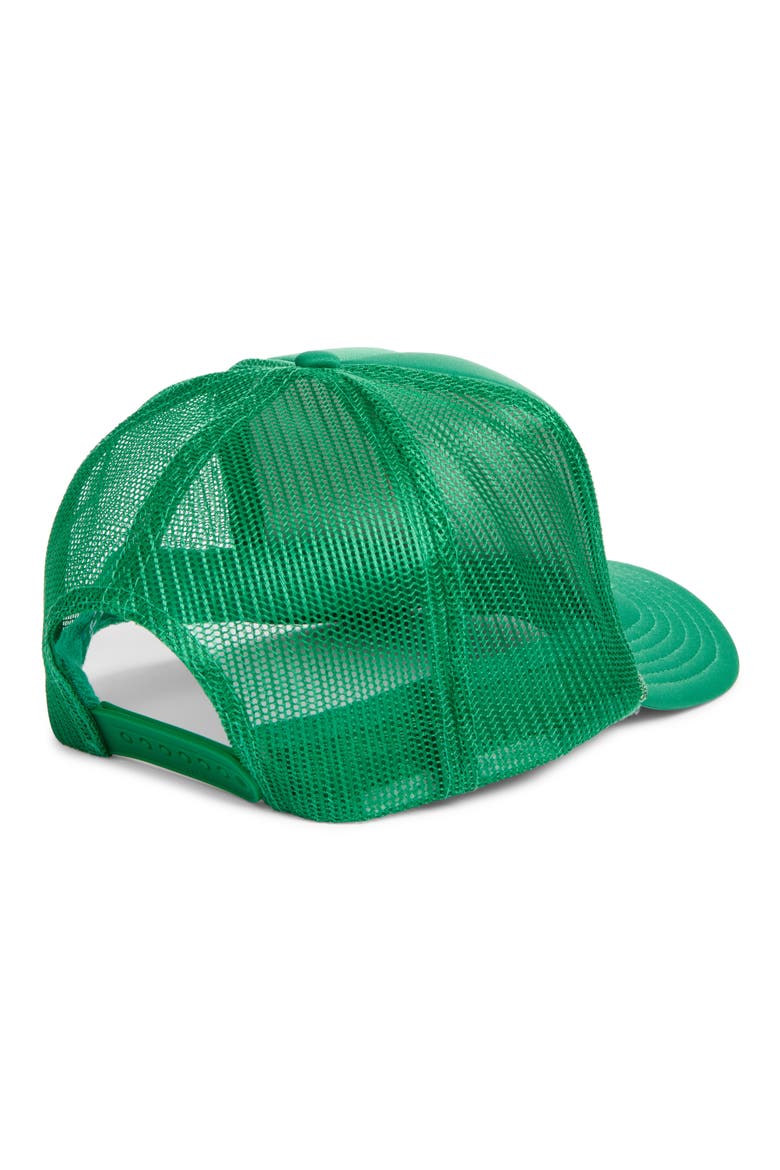 Support Day Drinking Patch Trucker Hat, Alternate, color, GREEN