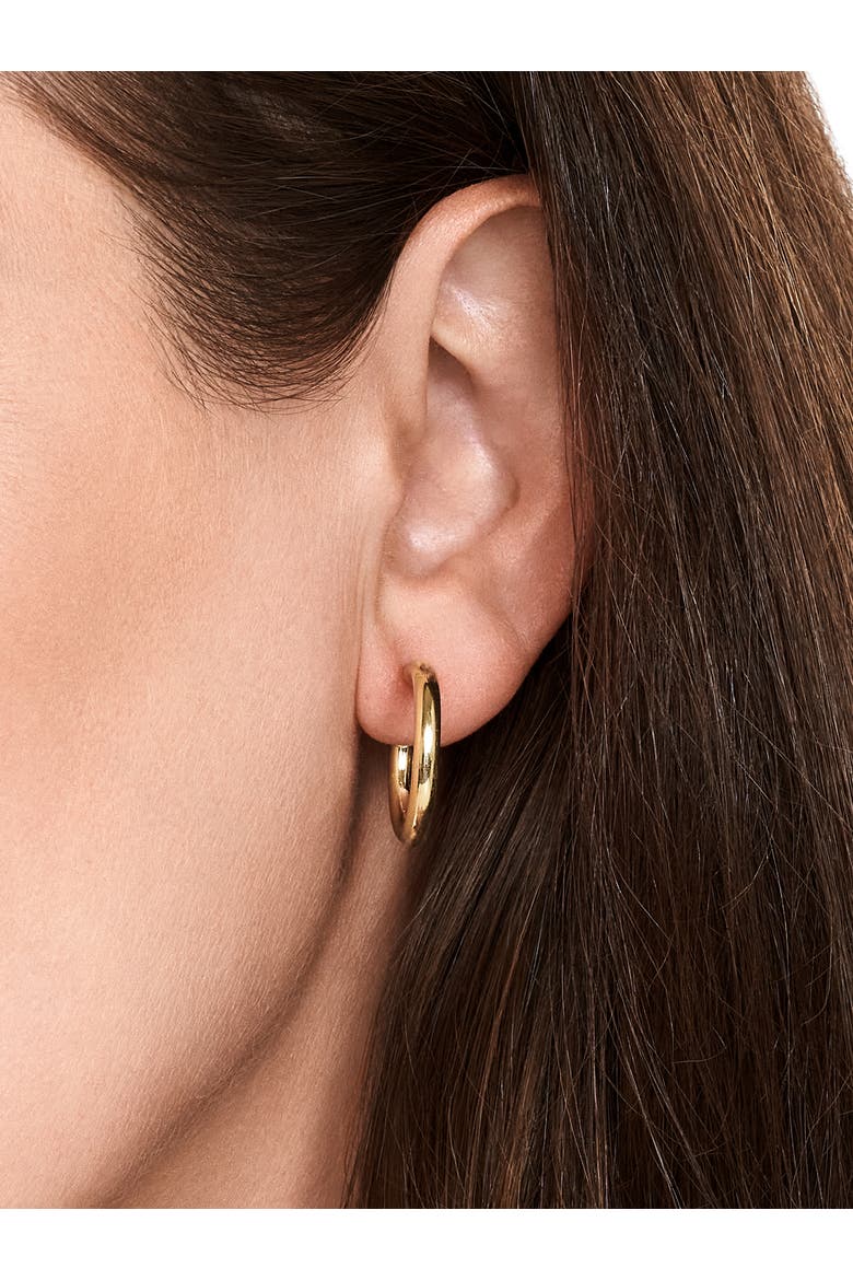 15mm Hoop Earrings in 14K Gold, Alternate, color, Yellow Gold