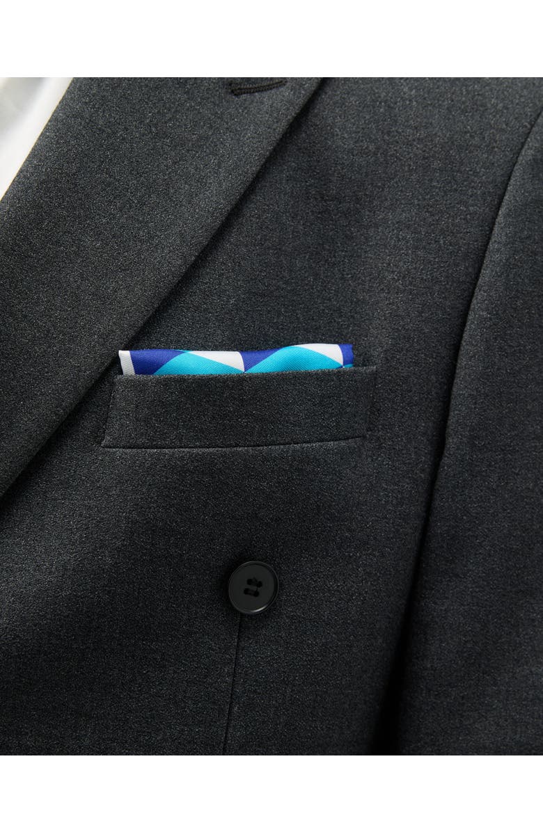 Knottery & Co Diamond Silk Twill Pocket Square, Alternate, color, Royal Blue