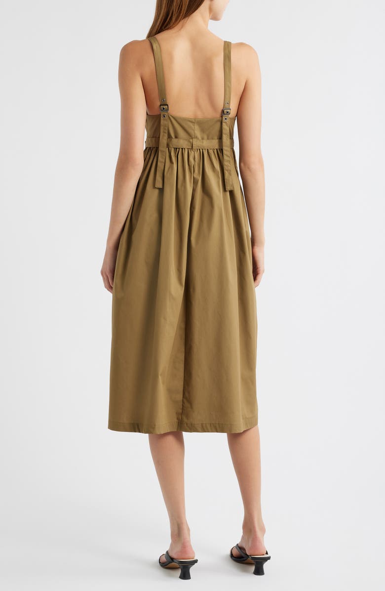 Steve Madden Juno Halter Neck Cotton Dress, Alternate, color, Deep Olive