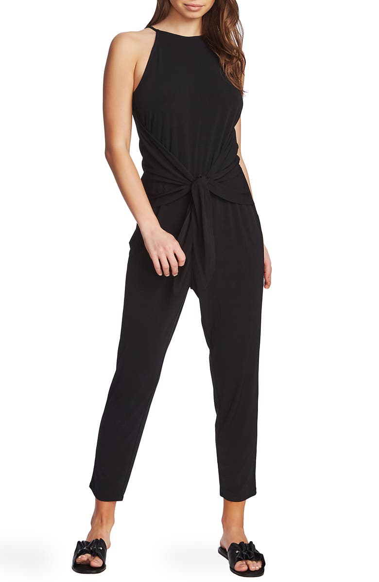 1.STATE Halter Neck Knit Jumpsuit, Main, color, 