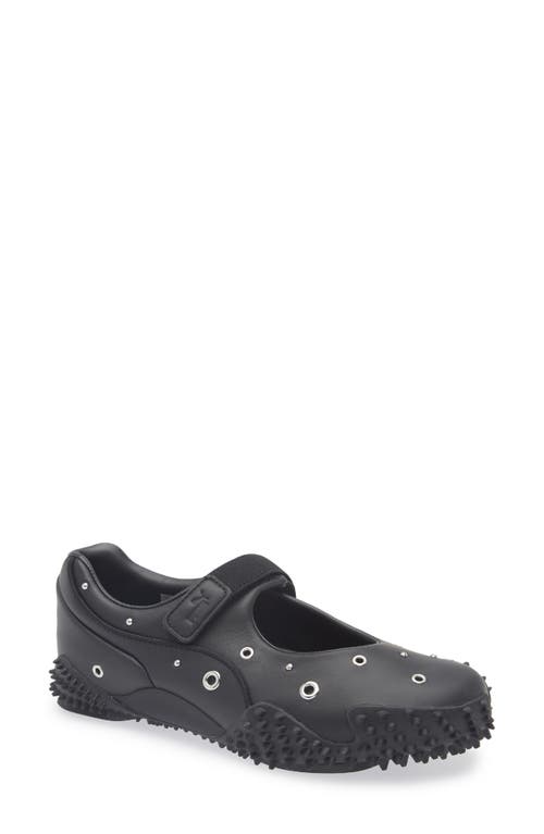 Puma Mostro Fey Ballet Flats With Silver Detail In Black