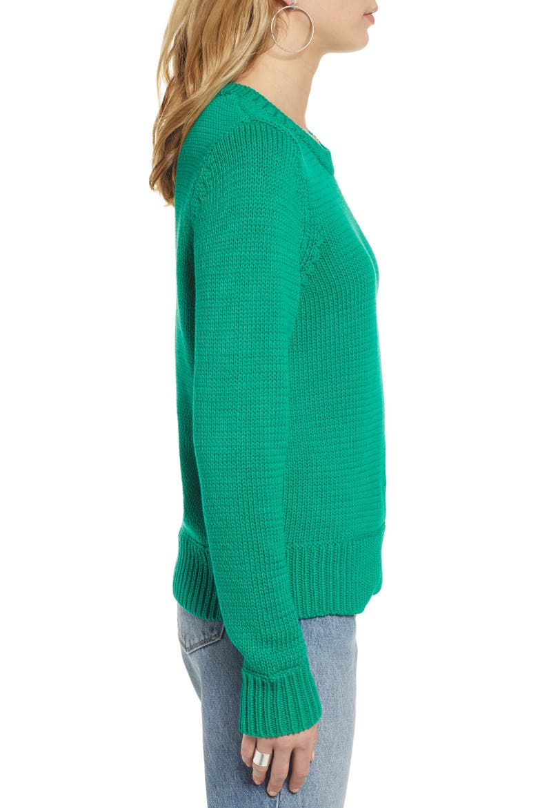 Crewneck Sweater, Alternate, color, GREEN LAKE