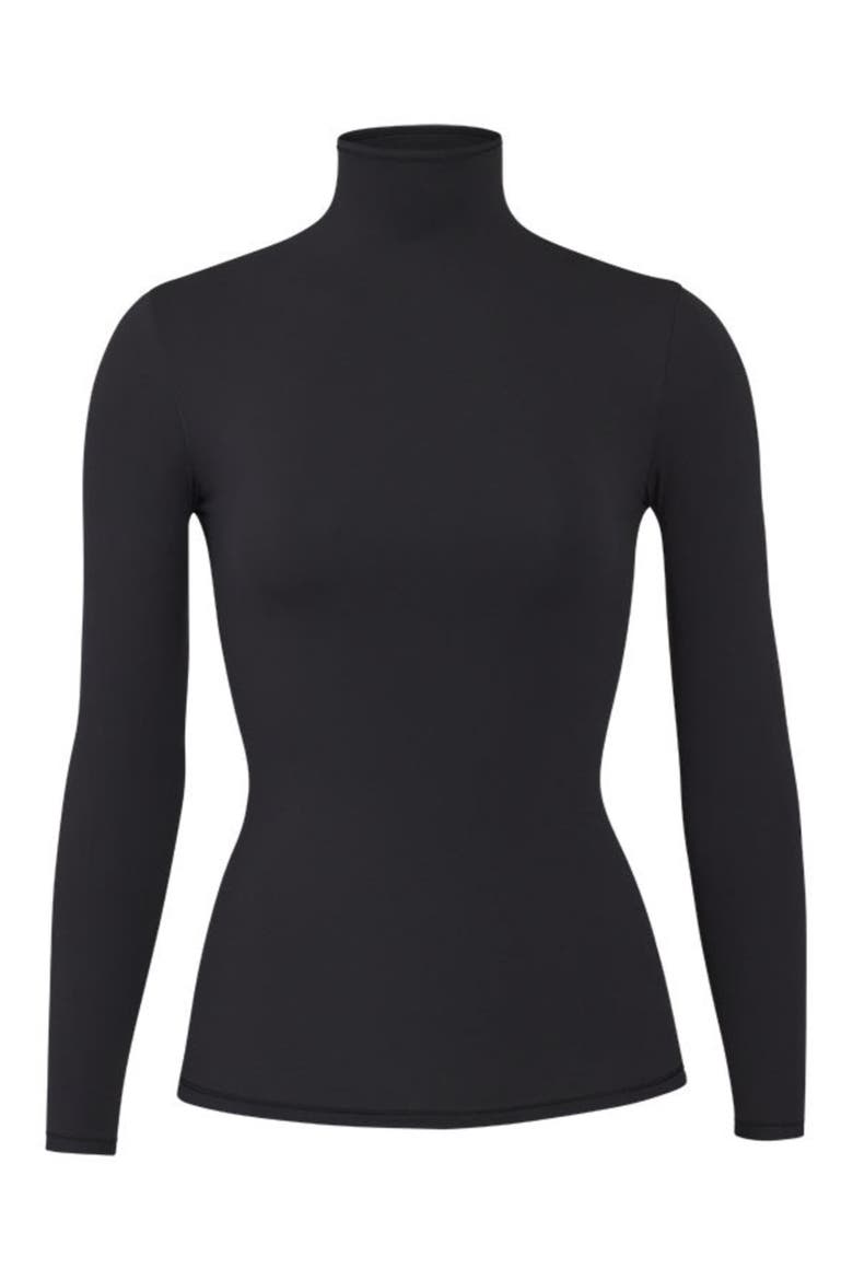 Fits Everybody Funnel Neck Top, Alternate, color, ONYX