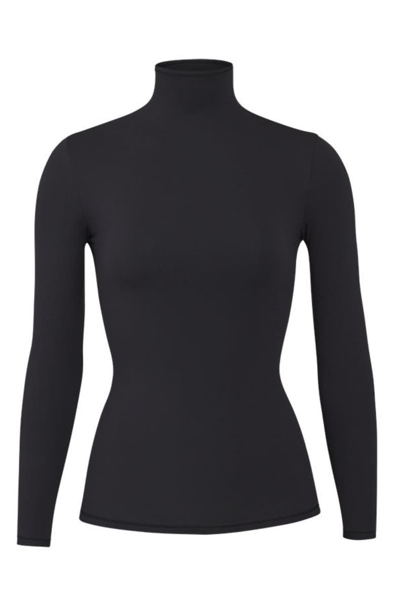 SKIMS Fits Everybody Funnel Neck Top, Alternate, color, Onyx