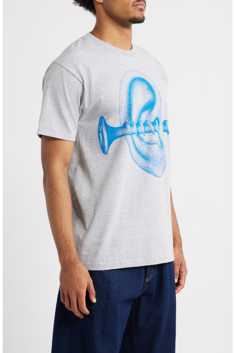 Records Ear Cotton Graphic T-Shirt, Alternate, color, HEATHER GREY