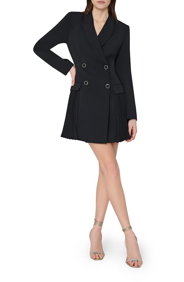 Milly Noora Long Sleeve Pleated Blazer Minidress, Main, color, 
