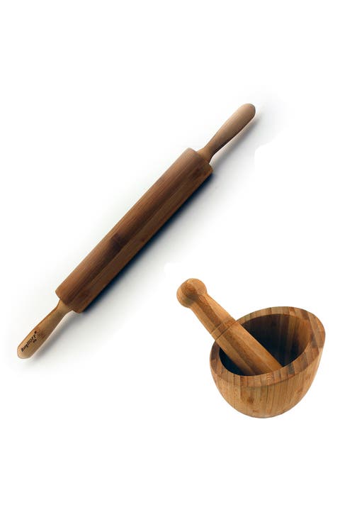 Rolling Pin & Garlic Bowl