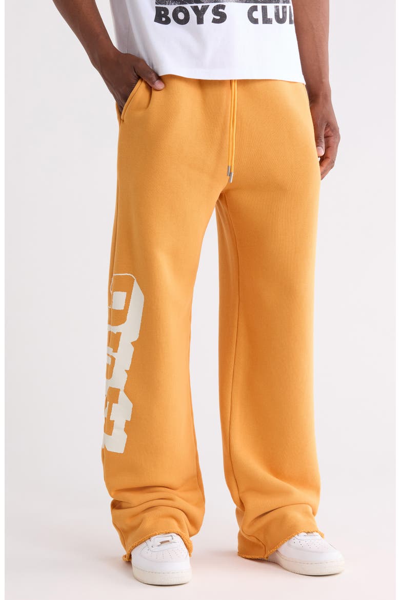 Star Drawstring Sweatpants, Main, color, DARK YELLOW
