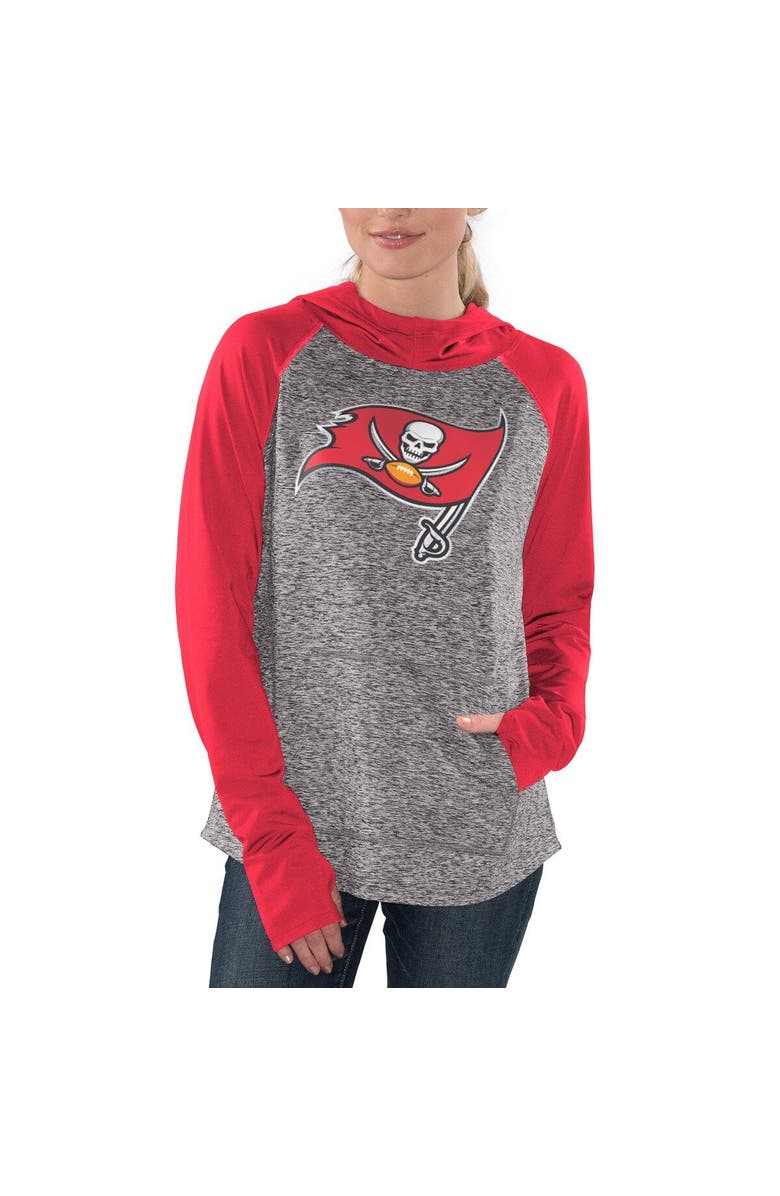 G-III 4HER BY CARL BANKS Women's G-III 4Her by Carl Banks Heathered Gray/Red Tampa Bay Buccaneers Championship Ring Pullover Hoodie, Alternate, color, Heather Gray