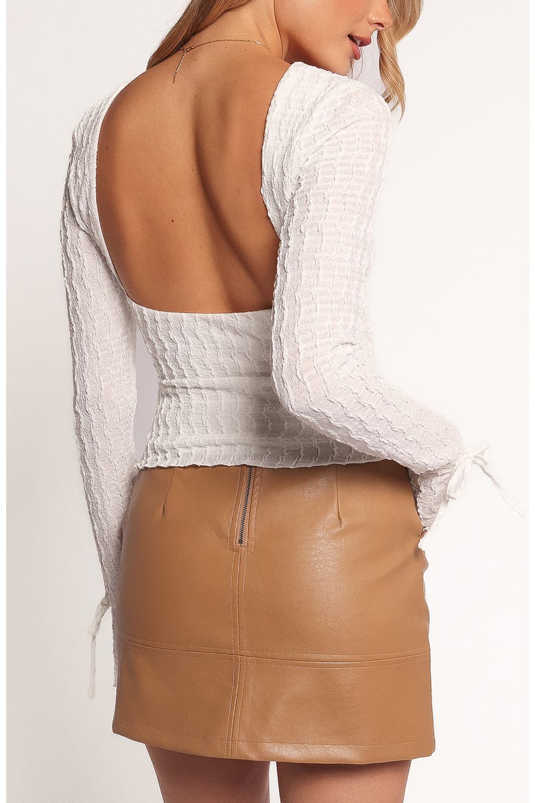 Amina Sweetheart Neck Top, Alternate, color, WHITE